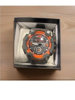 Sport Digital-Analog Men’s Watch - Orange and Black